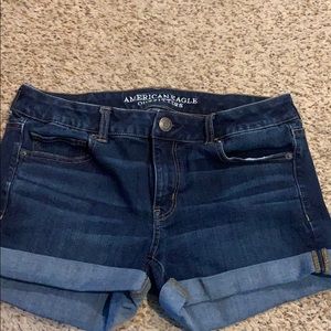 American Eagle dark wash jean shorts